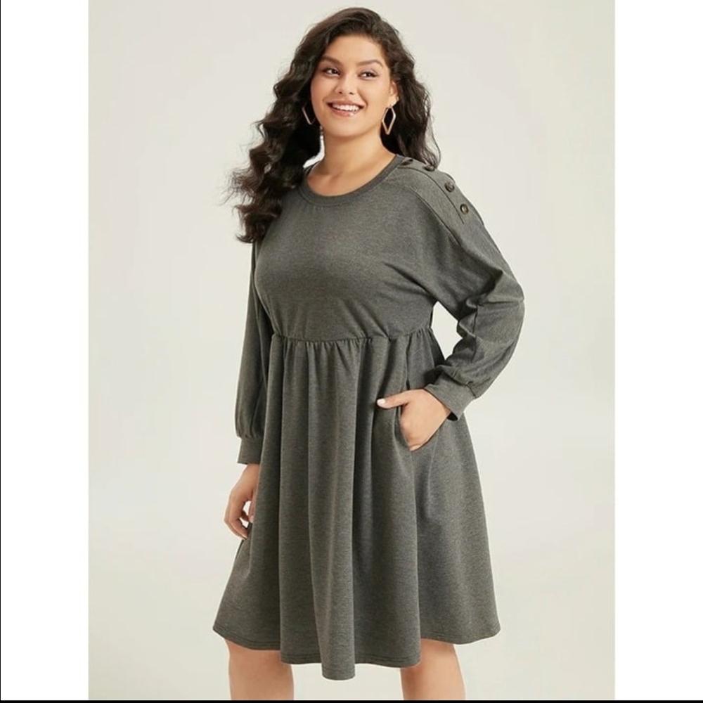 BLOOMCHIC Gray Women's Dress
